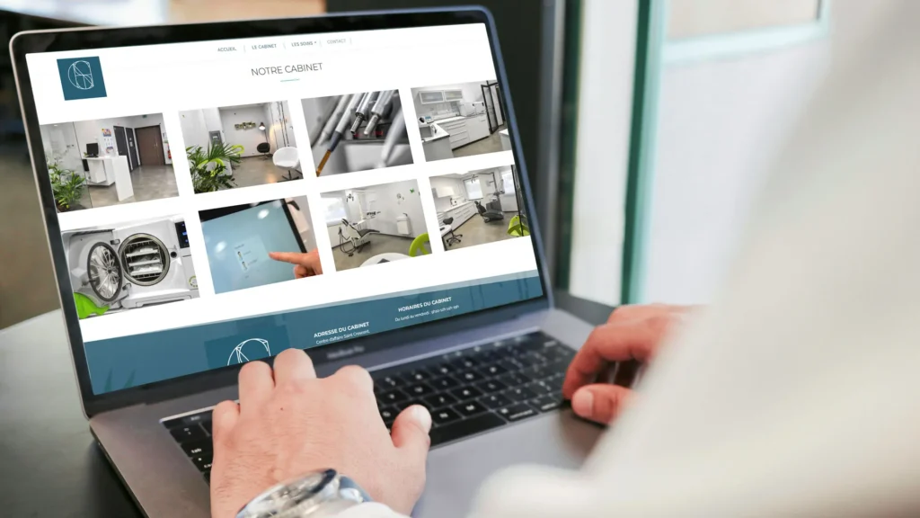 site internet dentiste avec design épuré et ergonomie fluide